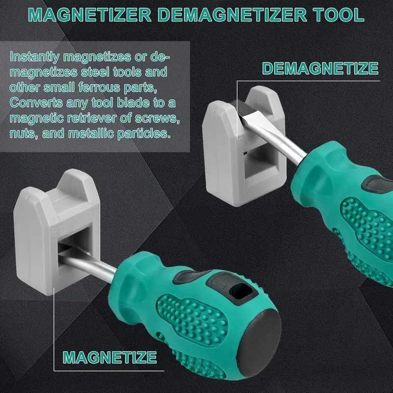 12pcs magnetic screwdriver set chrome vanadium steel multi purpose with phillips flat torx heads non slip rubber handle portable tool case universal repair hand tool kit Product details 1