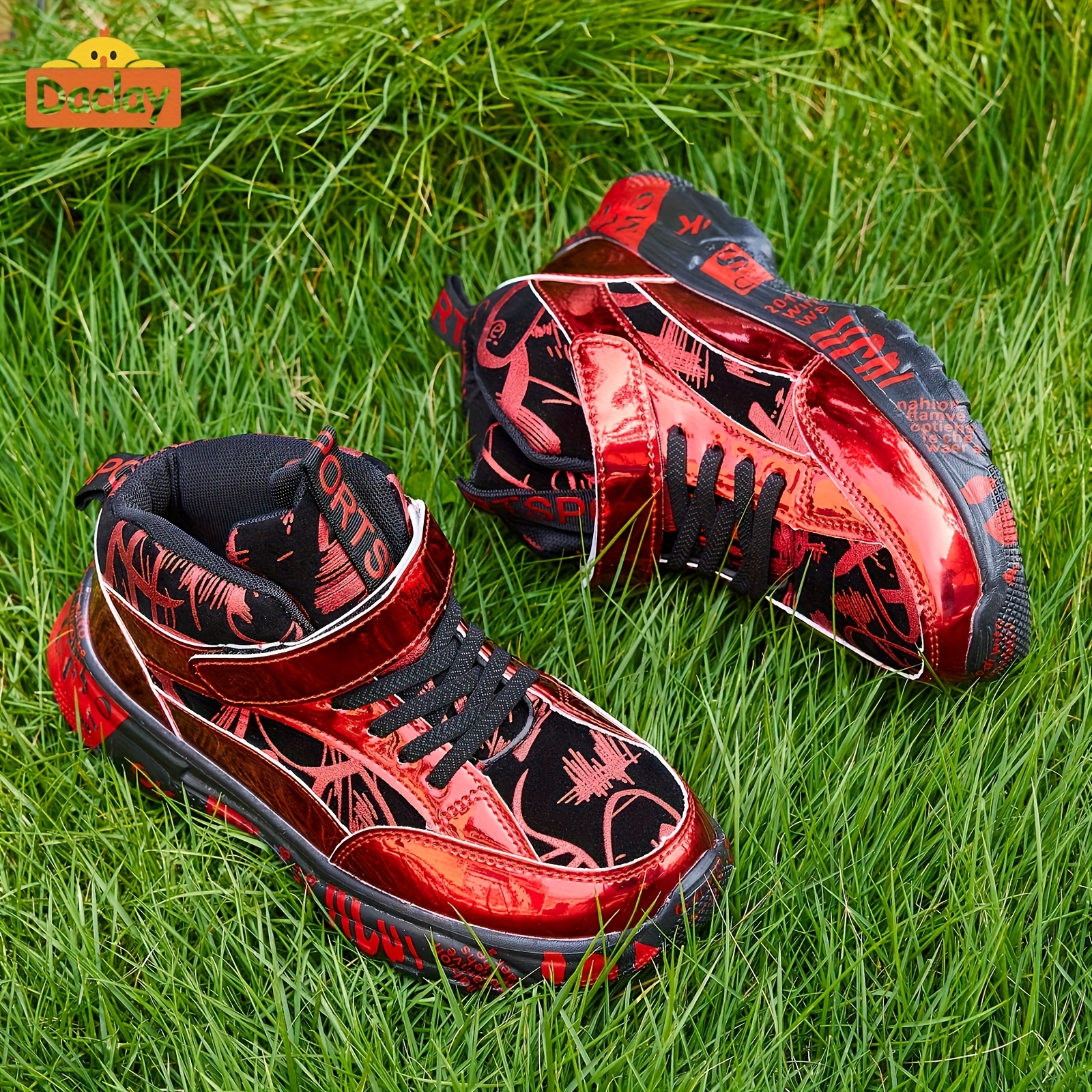 boys' girls' casual sports sneakers red black white Temu Mauritius