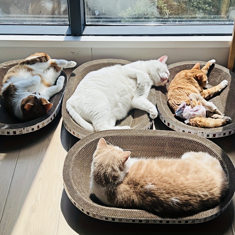 

Extra-large Cat Scratching Bowl - Durable Corrugated Cardboard Nest & Claw Grinder - Interactive Play And Lounge Station For Cats