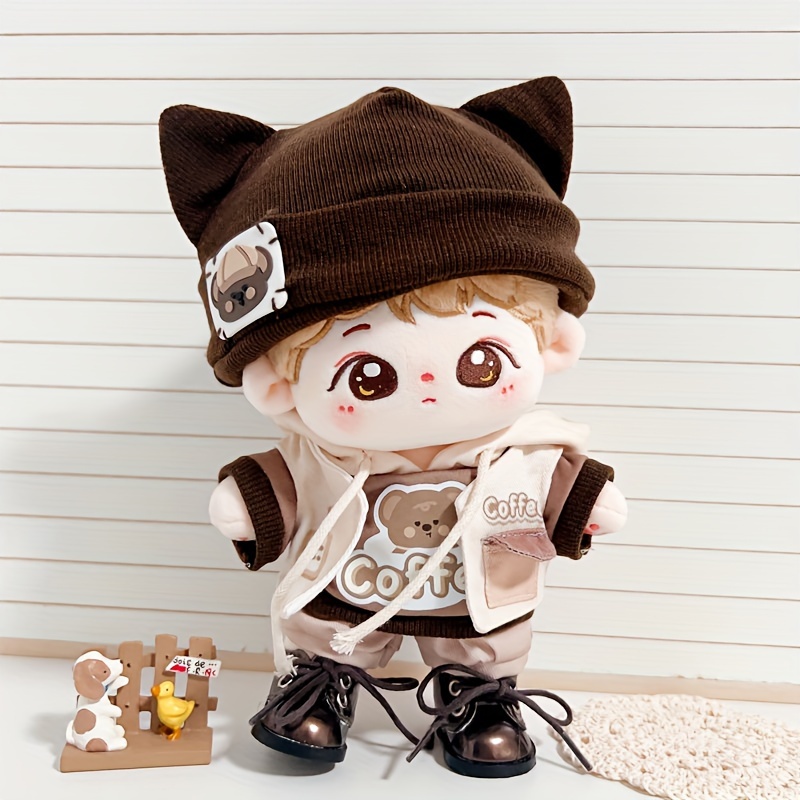Honey Bear Hat Jumpsuit Suit 20cm Doll Doll Love Bean Star Doll