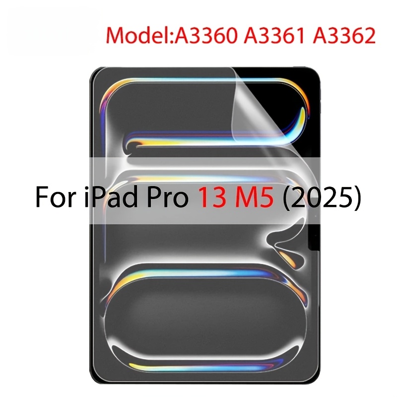 TEMU 3pcs Matte Screen Protector Film For Ipad Air 13'' M4 2026 M3 2025 M2 2024 Pro 13'' M5 2025 M4 2024 Pro 12.9 Inch 2018 2020 2021 2022, Soft Pet