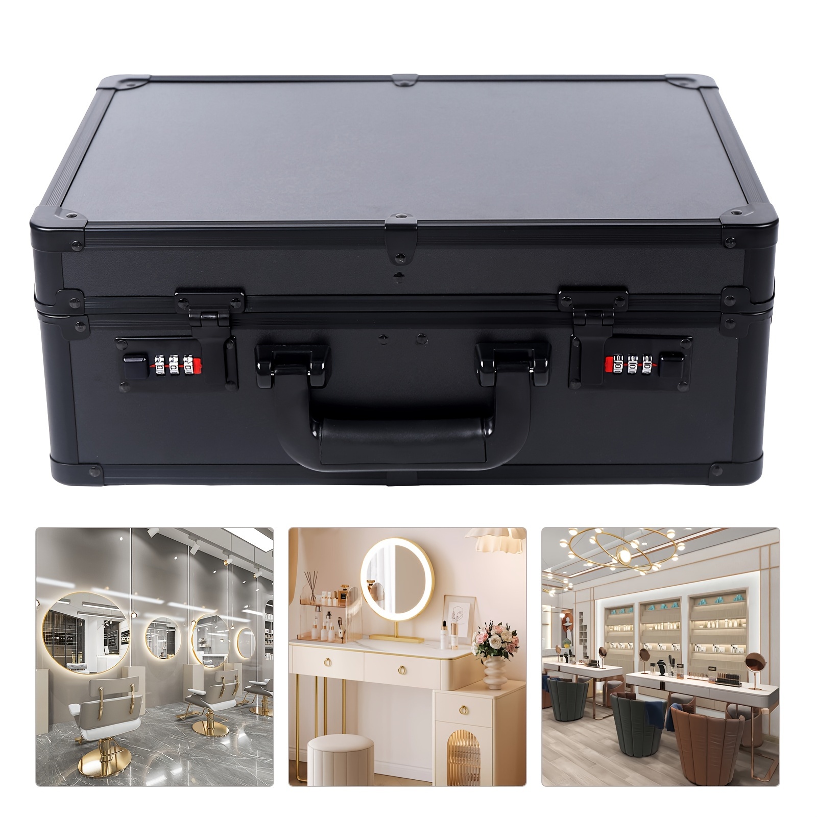 

Barber Stylist Storage Suitcase Carrying Case For Clipper Trimmers Scissors Tool