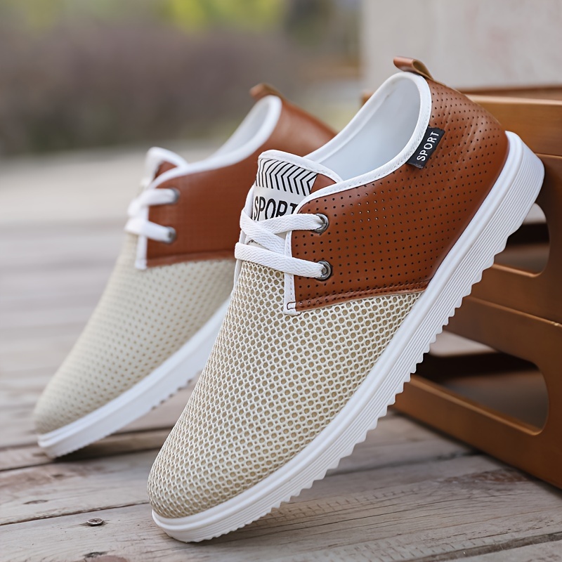Mens Breathable Lightweight Mesh Casual Oxford Shoes Mens Sneakers
