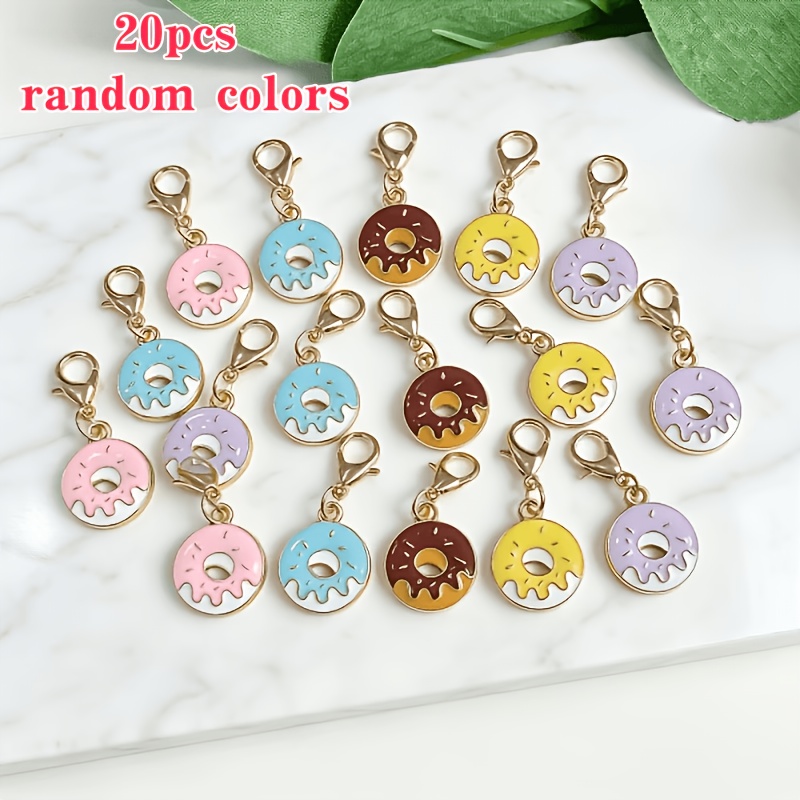 TEMU 20pcs Random Color Simulation Donut Keychain, Car Key Pendant, Backpack Pendant, Teacher's Day Mother's Day Valentine's Day Gift, Teacher's Day