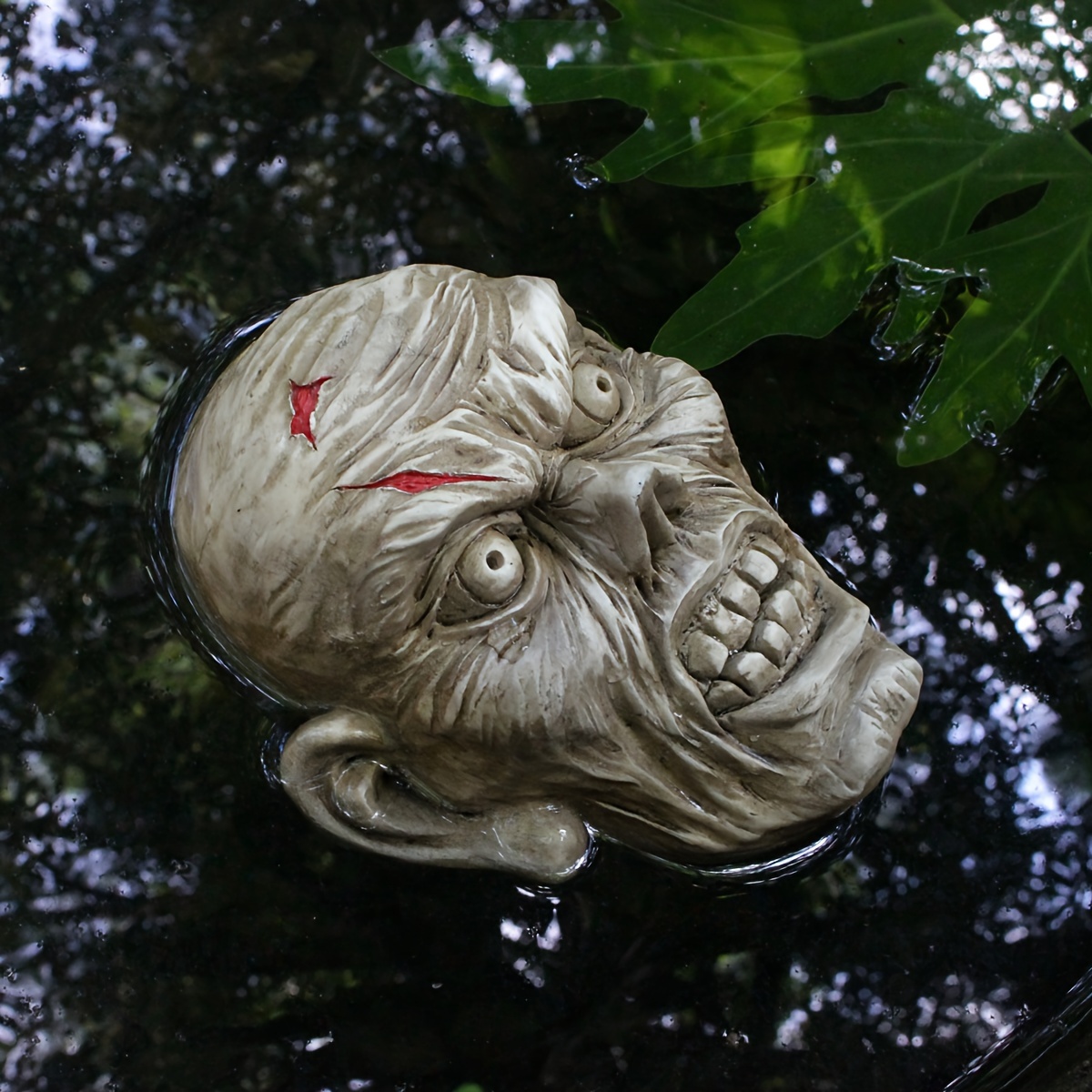 Spooky Halloween Pond Decor Floating Zombie Skull Statue Temu Kuwait