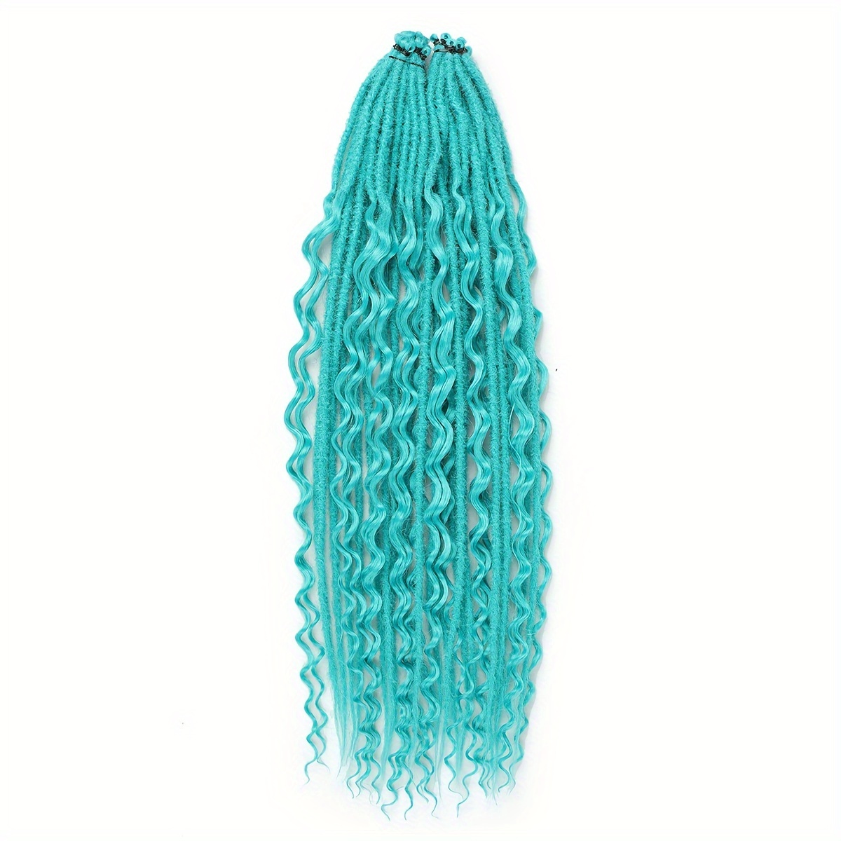 2 In 1 Single Ended Dreadlock Extensions, 24 Inch 20pcs Mixed Synthetic Dreads Extensions Set Dreads With Curly Dreadlocks For Women