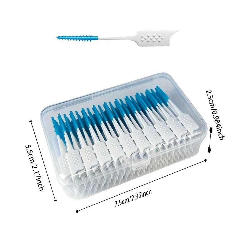 100pcs Blue Soft Interdental Brushes for Deep Cleaning