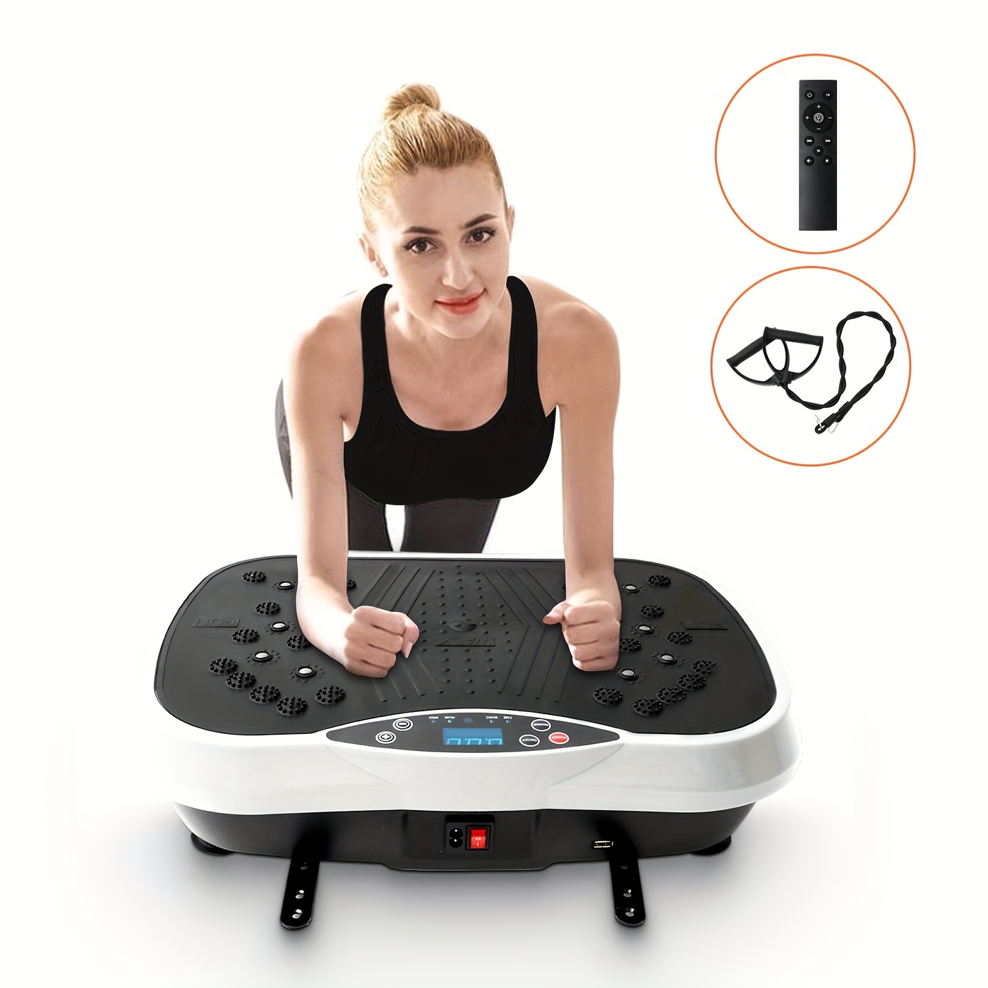 quiet vibration plate DeerRun High-Power Full‐Body Vibration Plate Workout, 220lbs main image 1