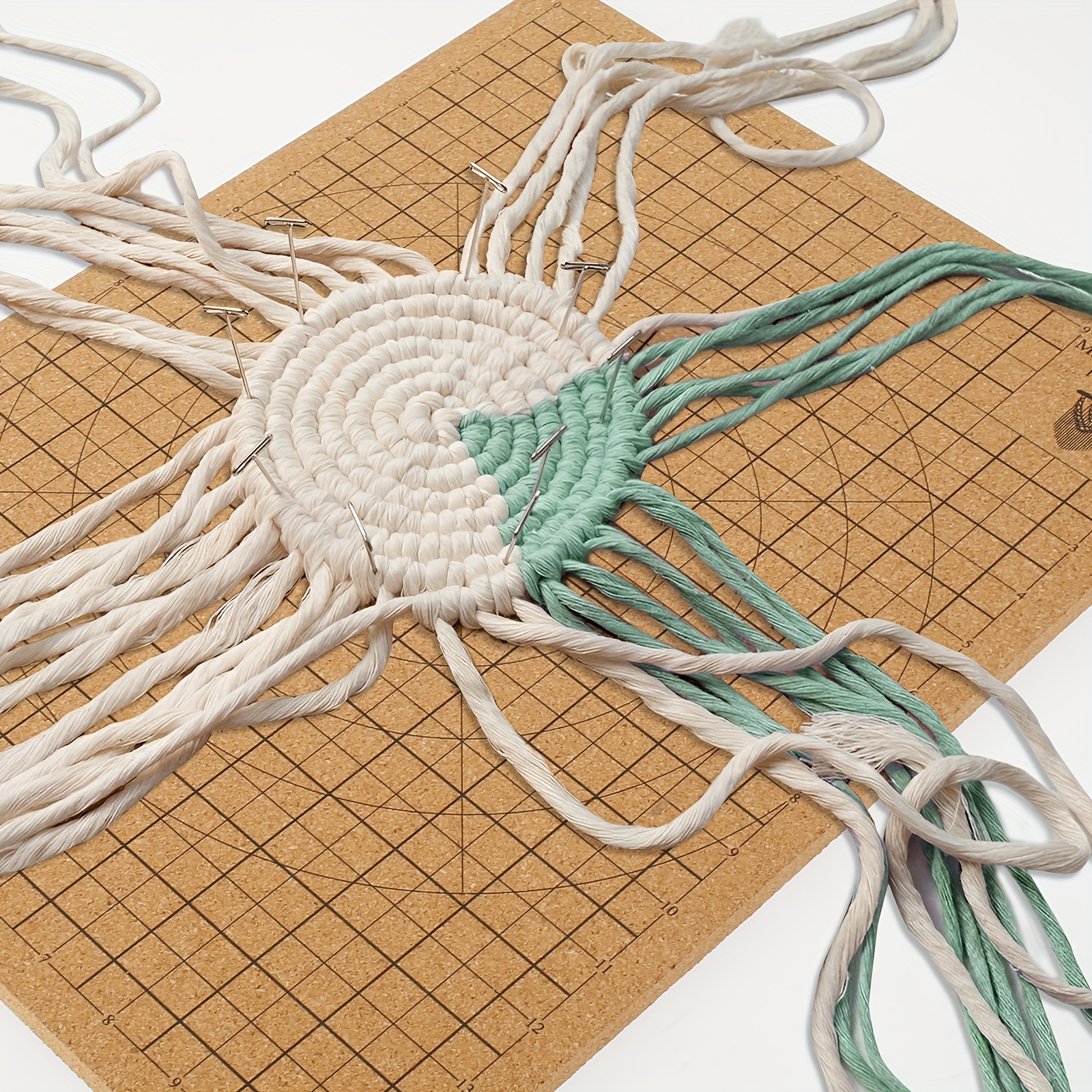 

[Meilleur Classement] Kit de Macramé en Liège, 30 Épingles en T & Instructions - d'Outils de Tissage en DIY à Double les Passionnés de et de