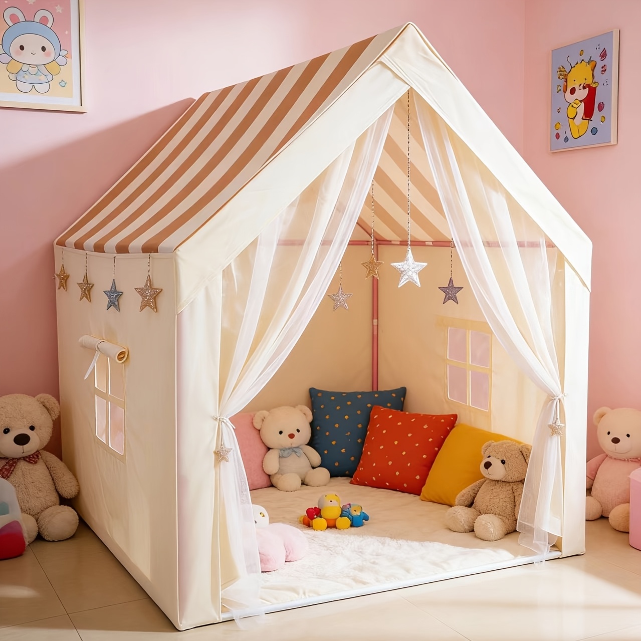indoor and outdoor universal play tent a   and sleeping tent     reinforced portable easy assembly   tent excluding decorations   christmas and birthday gifts