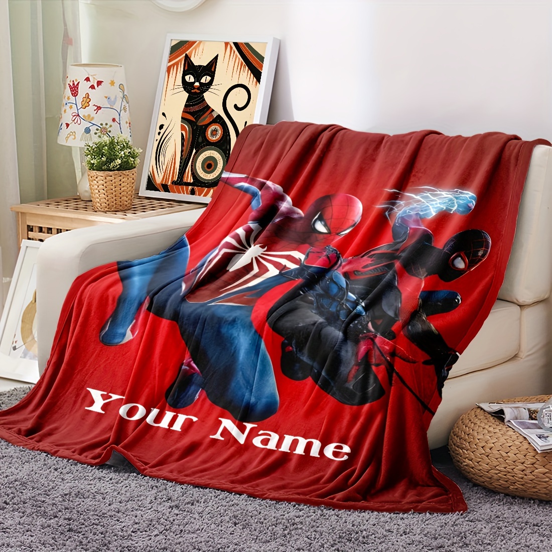 

Customizable Personalized Blanket - , , All-, Movie-, Knitted Polyester, Multipurpose For Sofa, Bed, - Comforting Blanket