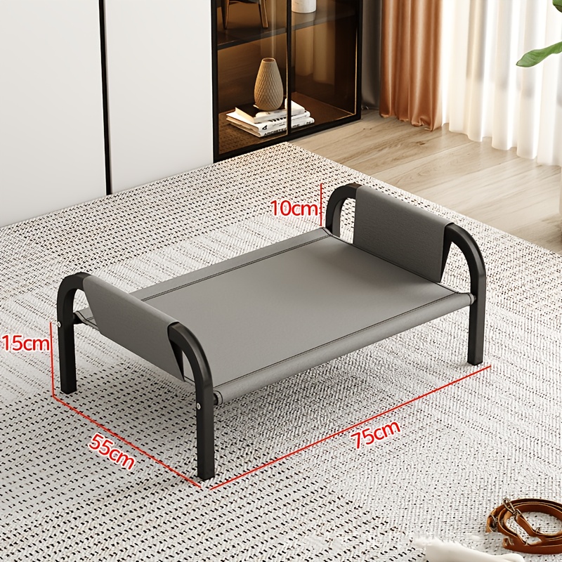 TEMU Detachable Elevated Dog Hammock Bed With Frame - Moisture-proof Suitable For Kennel, Washable Non-slip Base & Breathable Suitable For Small