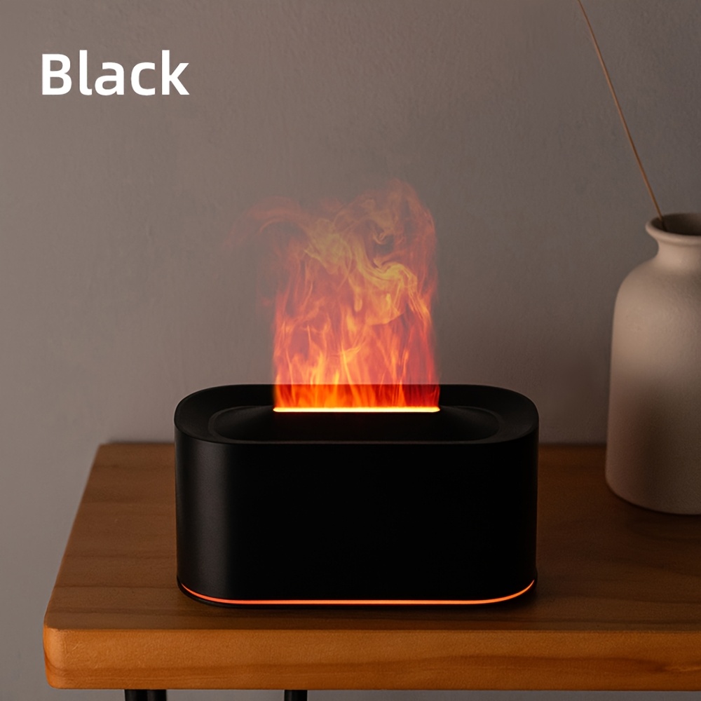 scent diffuser essential oil aromatherapy fireplace flame   technology cool mist humidifier 220ml with auto shut off for home and room