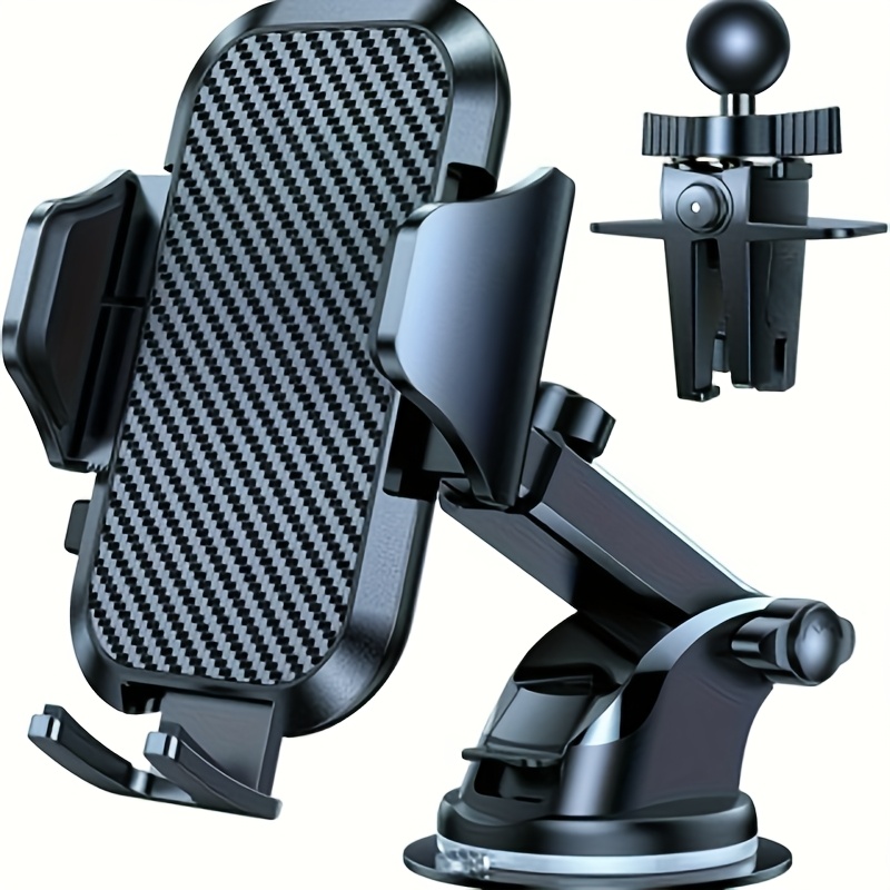 Strong Suction Phone Holder [ultra-stable For Heavy Phones & Thick Cases] 3-in-1 Dashboard Vent Cellphone Mount, Phone Mount Driving Essential