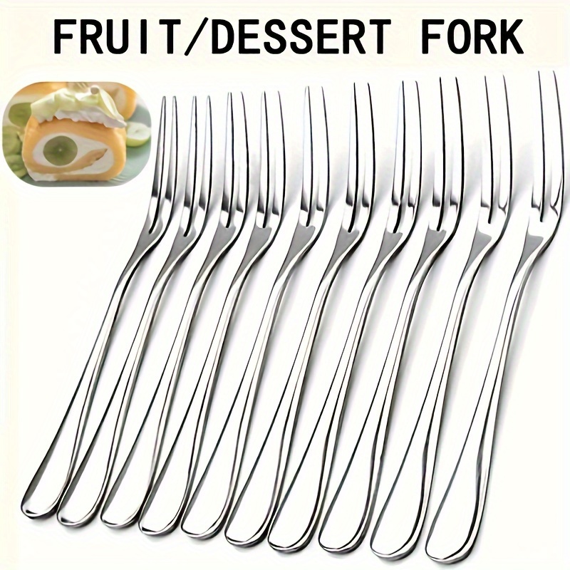 

Elegant Stainless Steel Dessert & Seafood Forks - 5/10/15 Piece, Mirror-polished, Perfect Toward Weddings, Parties & Festivals, Dishwasher Safe, Silvery, 5.0 Inches