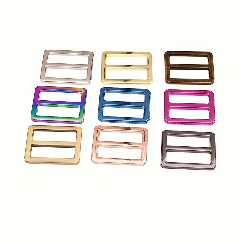 Sourcing Map Diapositives Boucles Rectangle Ajusteur Triglide 38mm - Accessoires Robuste Pour Ceintures Et Sacs DIY