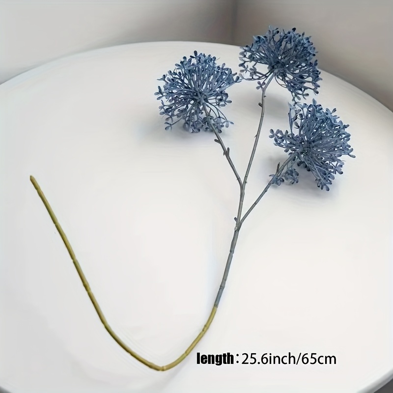 Pack Of 4 Bohemian Style Artificial Hydrangea Stems, Elegant Blue Hydrangea Bouquet, Suitable For Home And Office Decoration, Decoration, Versatile, Suitable For Festivals
