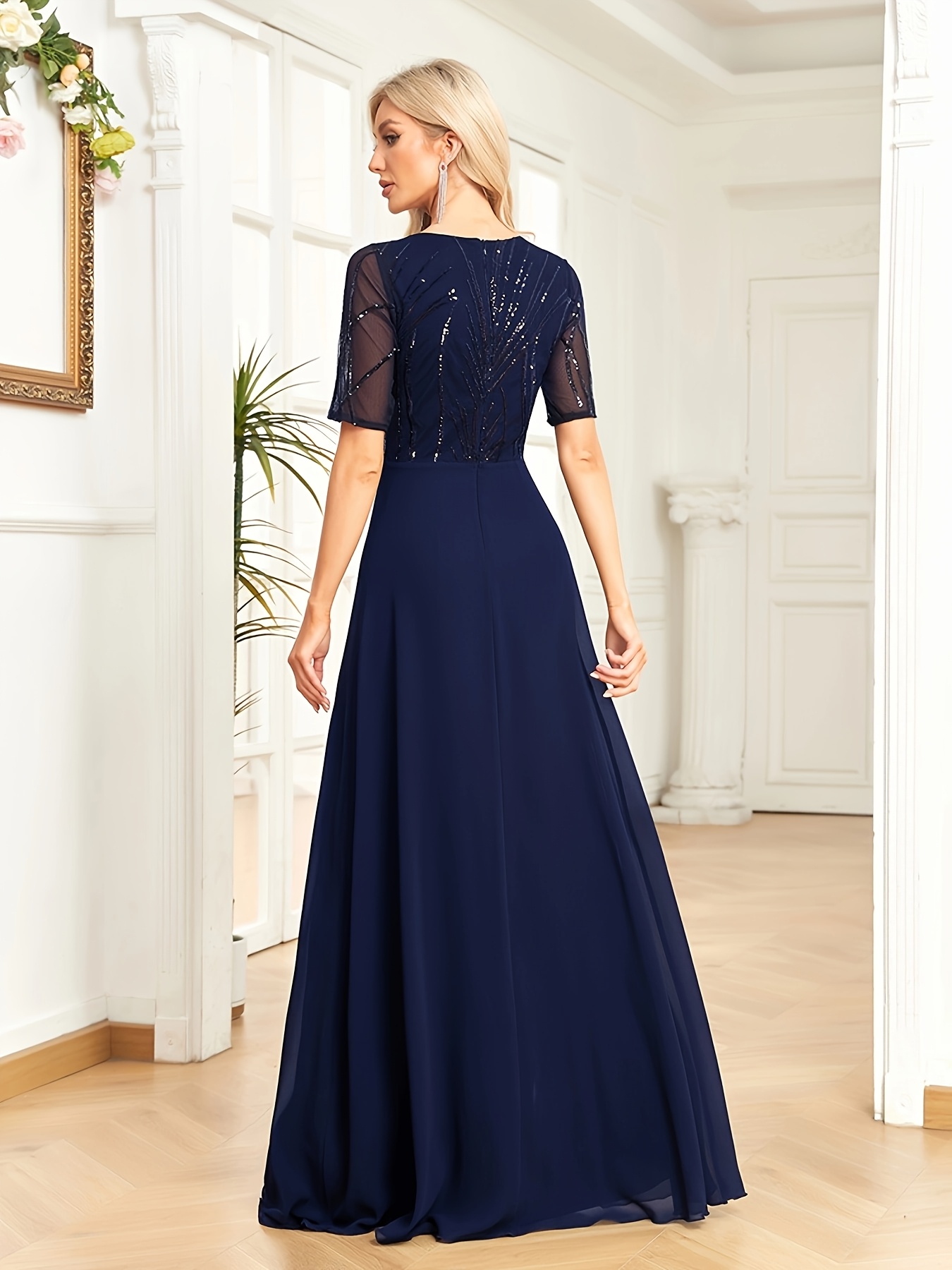 green emerald velvet dress Beaded Lace Illusion Neck Organza A-Line Chic Wedding Gown main image 1