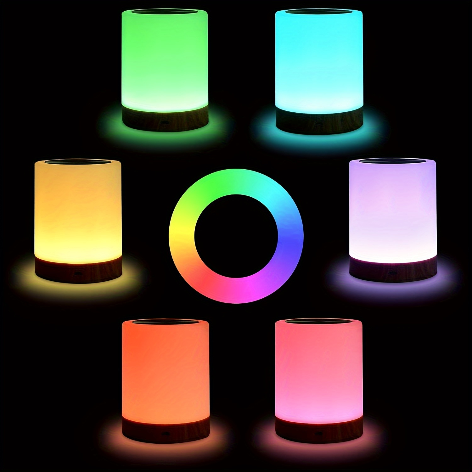 

1pc Night Light, Touch Lamp For Bedrooms Living Room, Portable Table Bedside Lamps, Portable Touch Control Table Lamp, Usb Rechargeable Halloween Decor Gift