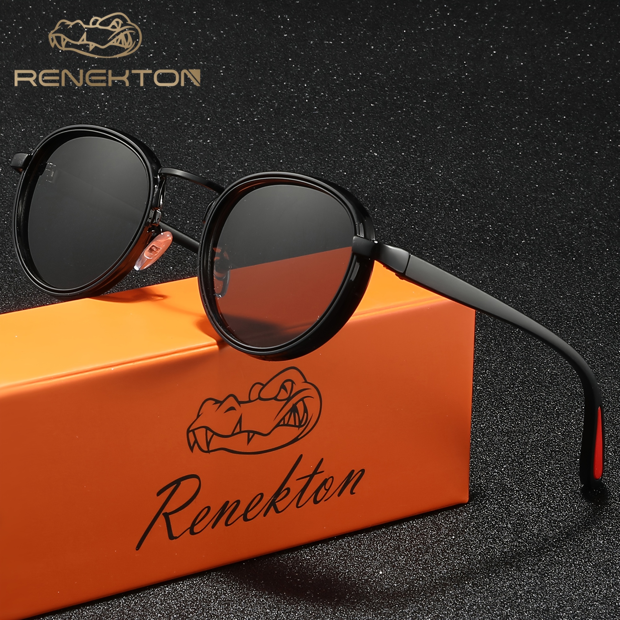 Image of Renekton New Style Unisex Metal Sunglasses With Classic Pc Inner Rim For Outdoor Fishing, Driving, Daily Leisure, Travel, And Outfit Matching, Photography Sunglasses Counter Gift Set