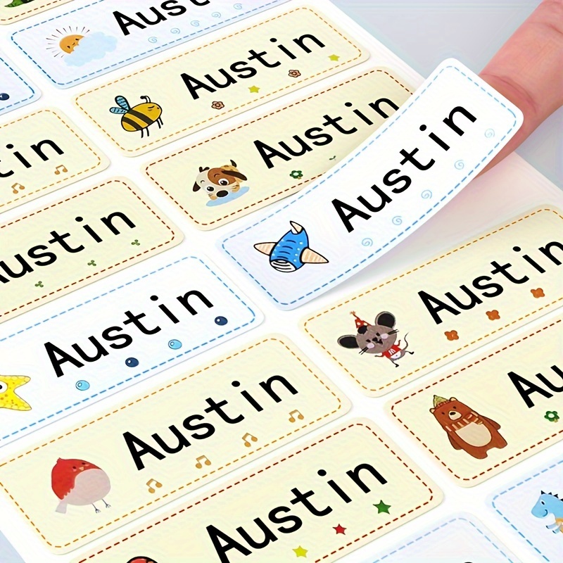 

[customized] 10/30/60/90pcs Name Tags, Personalized Self-adhesive Name Stickers, Can Be Ironed On Clothes, Hats, Shoes, School Bags, Washable And Durable, Suitable For Daycare And School Supplies