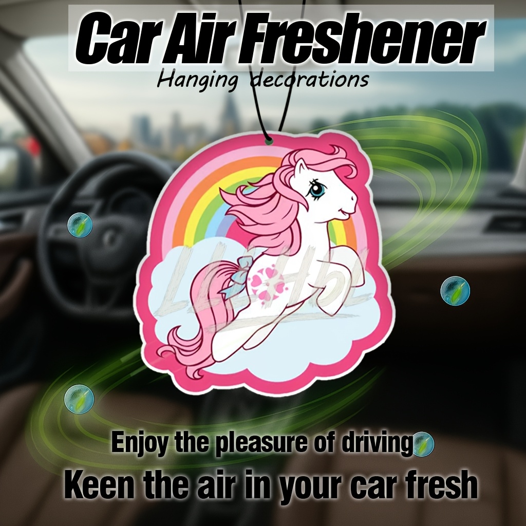 Cute Unicorn Car Air Fresheners - Hanging Rearview Mirror Scented Tablets, Cool Automotive Decor, Paper-based Vehicle Air Freshener, Gift For