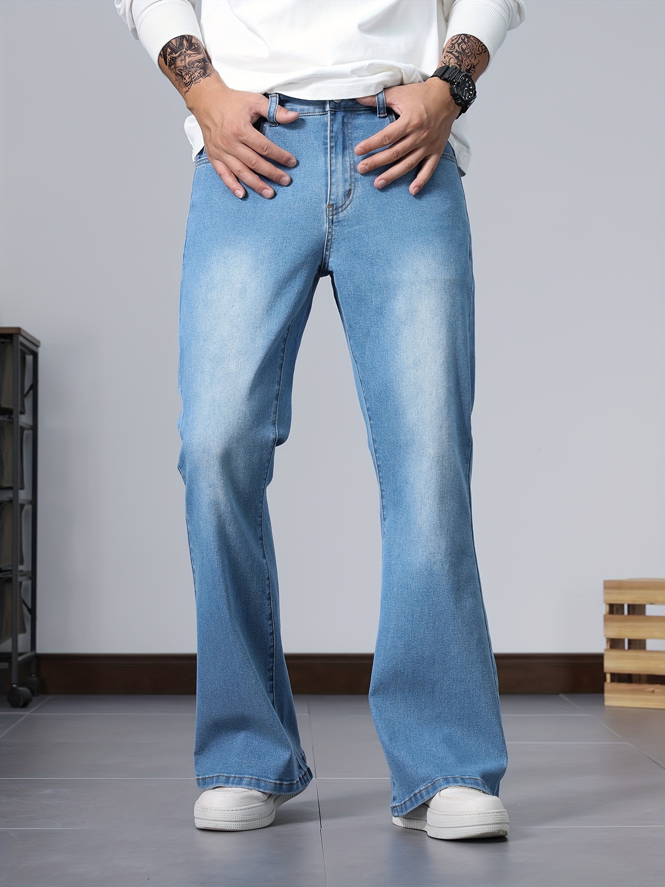 Men'S Stretchy Flared Pants