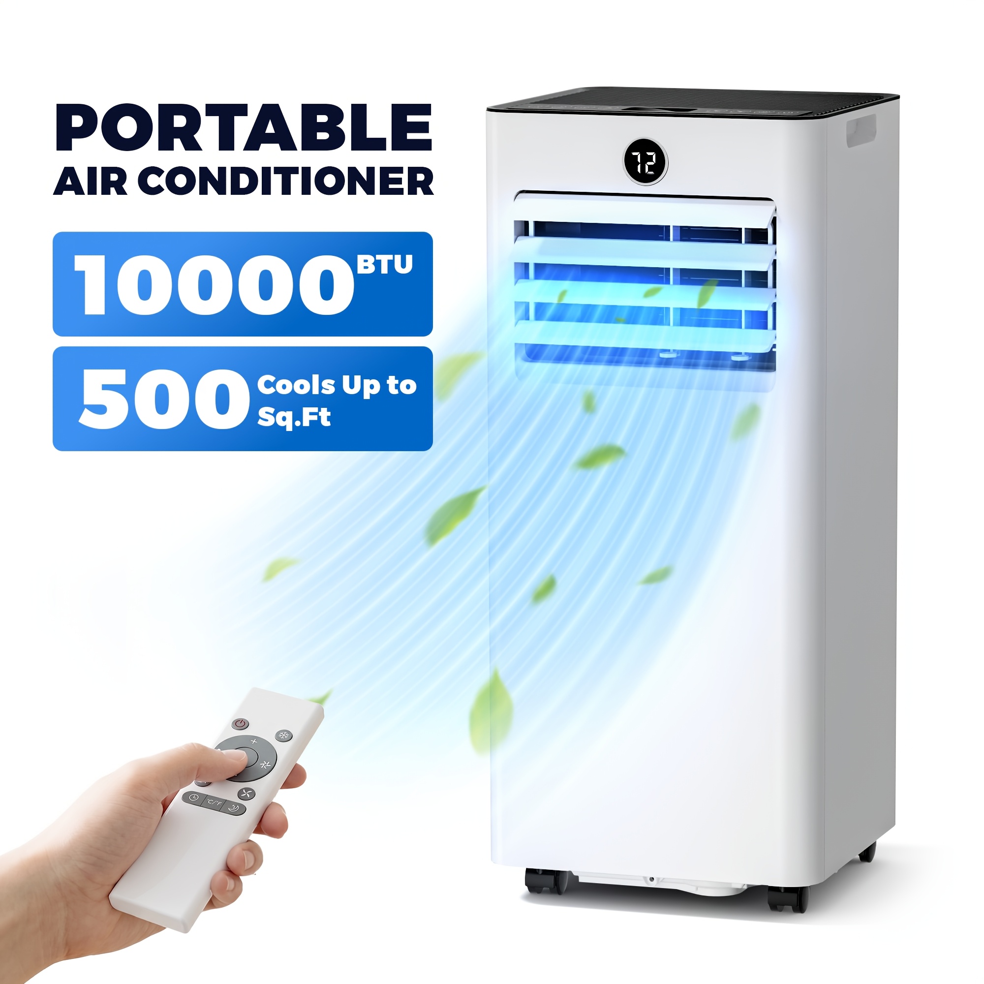 [Portable 3-In-1 AC] 8000/10000 BTU Portable Air C...