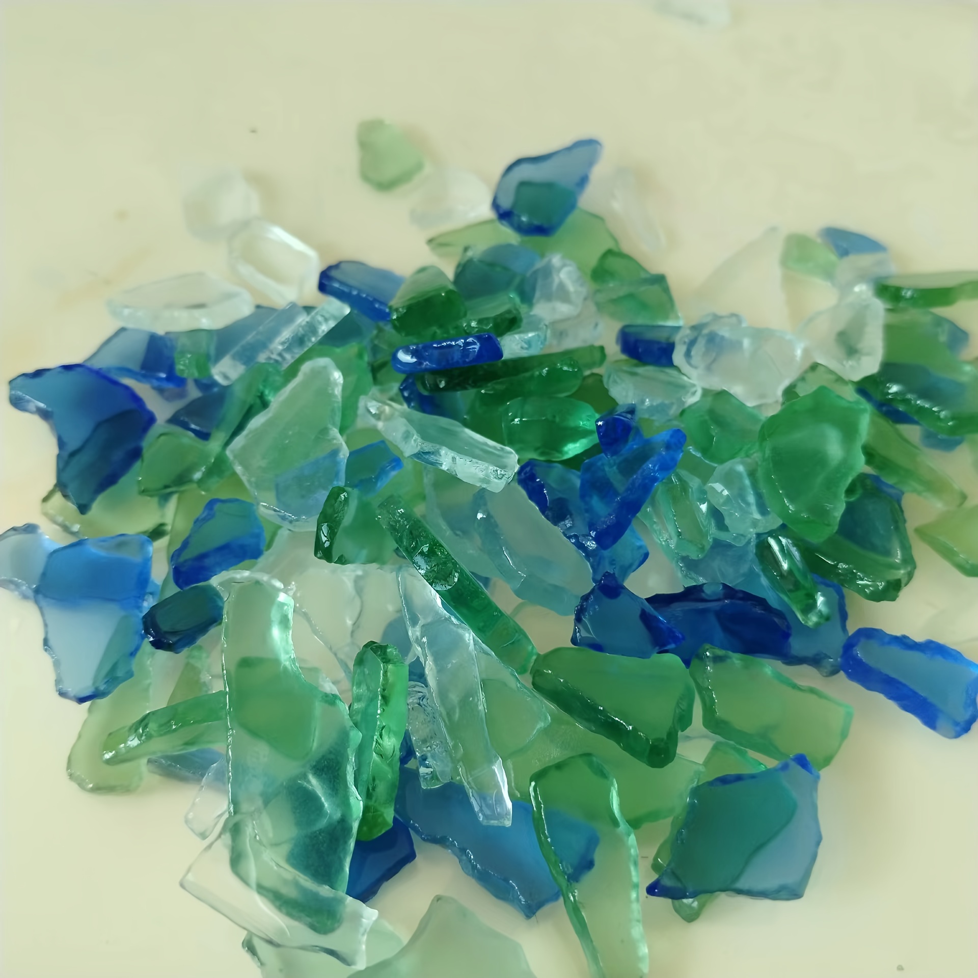 

300g/10.6oz Sea Glass For Crafts, Seaglass Pieces Decor Flat Frosted Sea Glass, Vase Filler, Crushed Sea Glass For Beach Wedding Party Decor Home Aquarium Decor Diy Art Craft Supplies (multicolor)