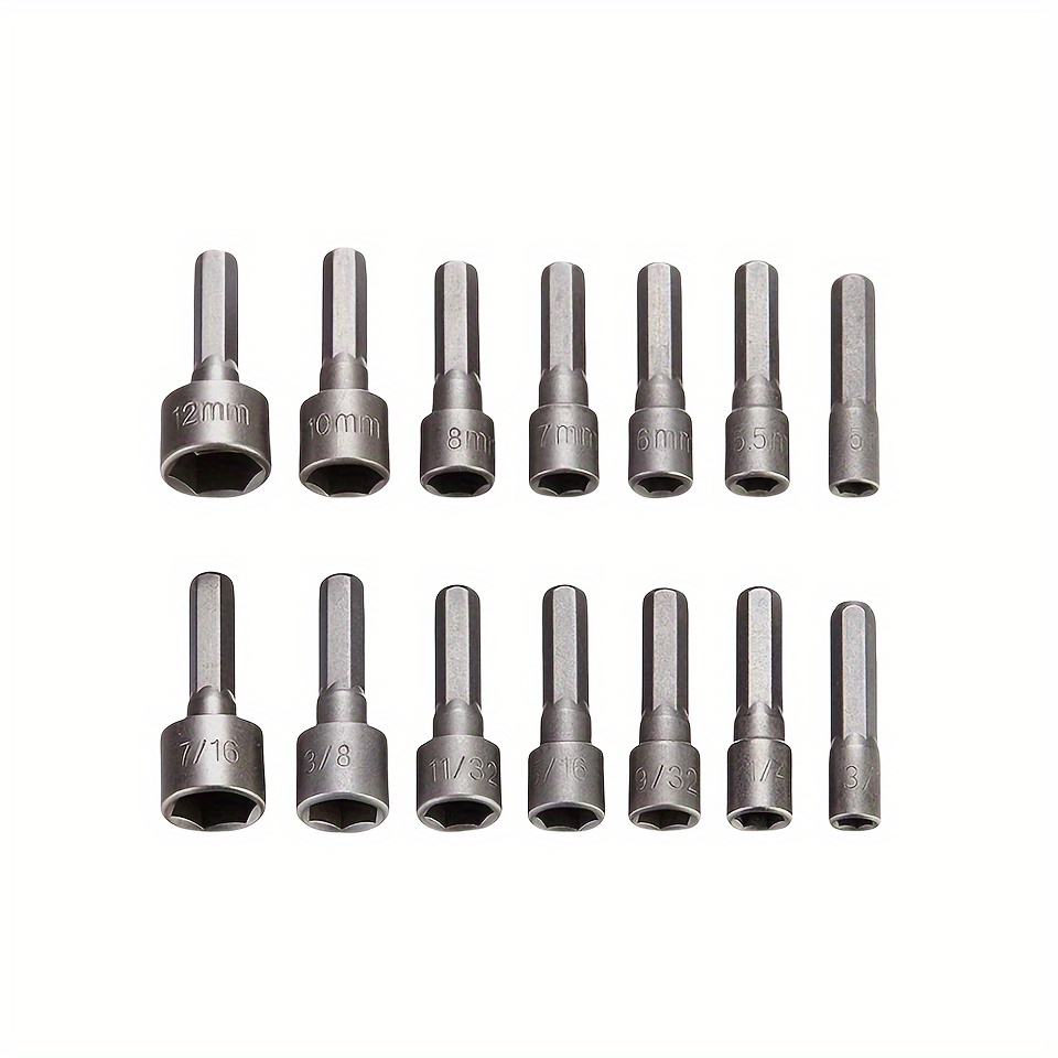 14pcs Screwdriver &amp; Drill Bit Set with Hex Wrench - Durable, Washable Steel for Woodworking and DIY Projects