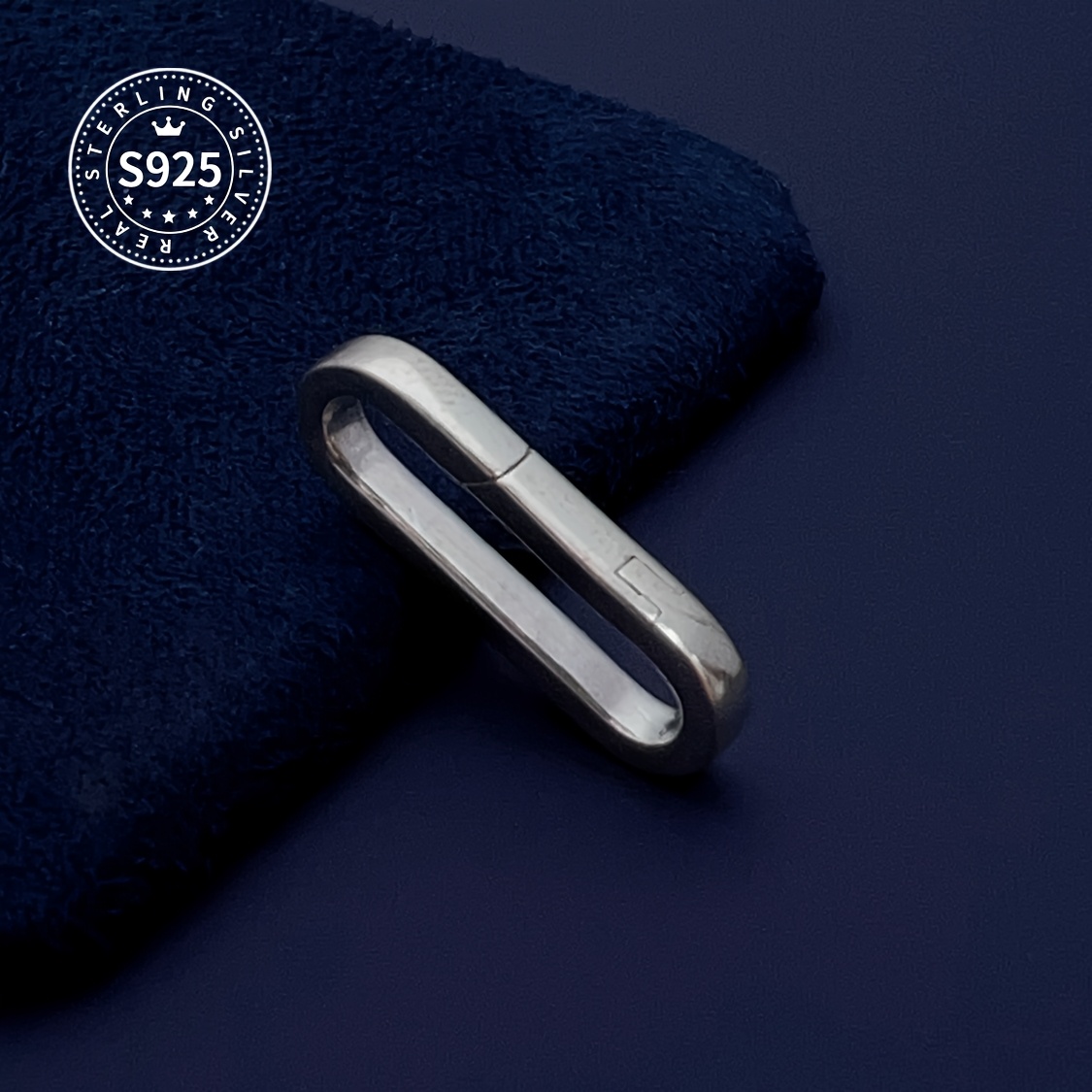 925 Silvery Accessory Square Spring Buckle for Jewelry Making