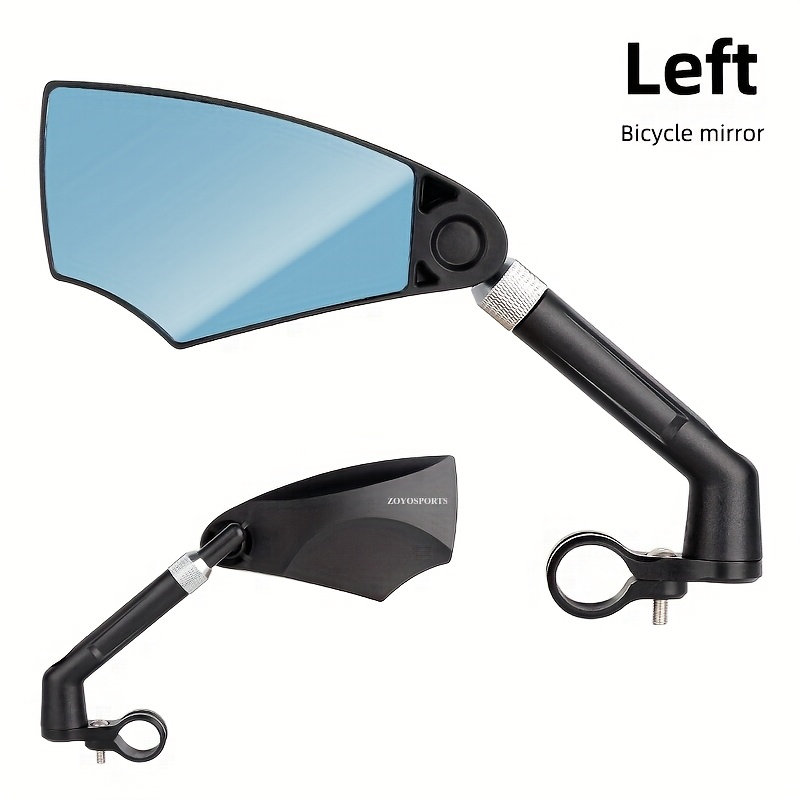 Zoyosports 1pc Blue Anti Glare Rearview Mirror Bicycle Rearview Mirror Universal 360 Degree Adjustable Mirror