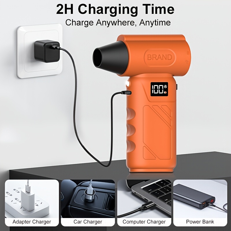 cordless 9000000rph mini turbo fan for snow leaves deep cleaning with ergonomic grip dust from car ideal portable tool for home office garage outdoor birthday gift Product details 7