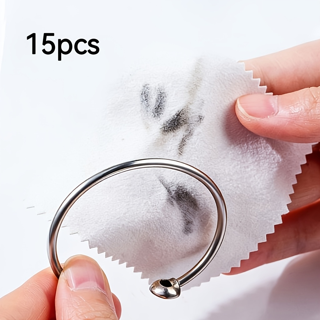 Golden and Silvery Jewelry Polishing Cloth for Cleaning