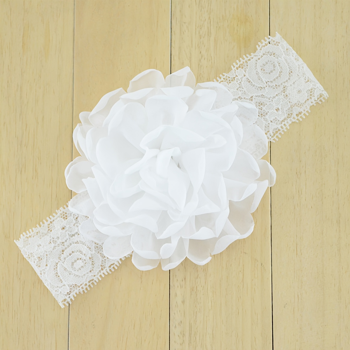 Image of 1pc Lace Flower Headband For Kids, Suitable For Daily Wear And Gift, Infant And Toddler Headband