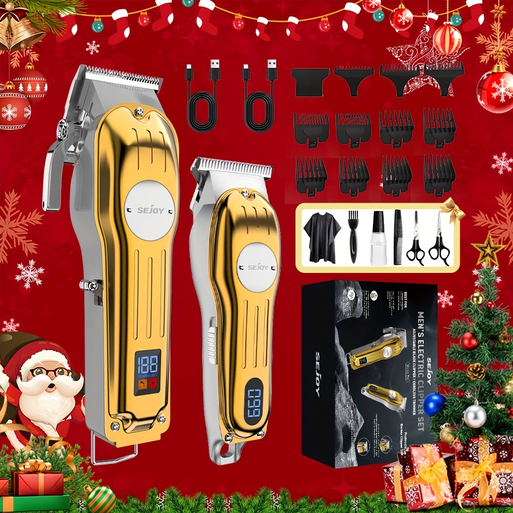 

Professional Hair Clippers For Men, 0 Gapped Trimmer Cordless Hair Trimmer, Electric Shavers & Beard Trimmer, Electric Foil Shaver Rechargeable Hair Grooming Set With Led Display, Gift For Men