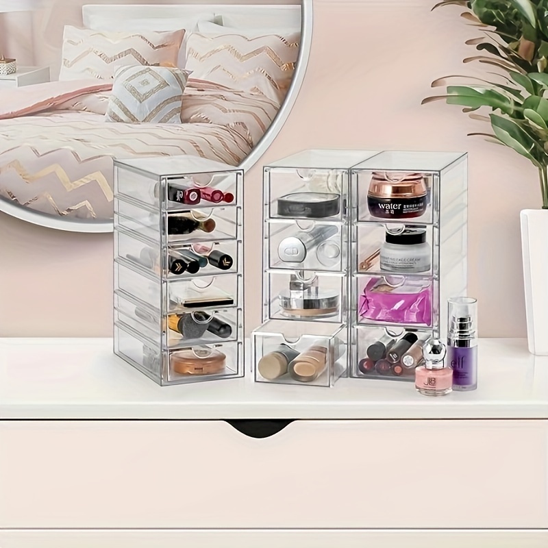 

Stackable Storage Organizer For Cosmetics, Lipstick, Office Supplies, Art, Jewelry & Stationery - Plastic Drawer System