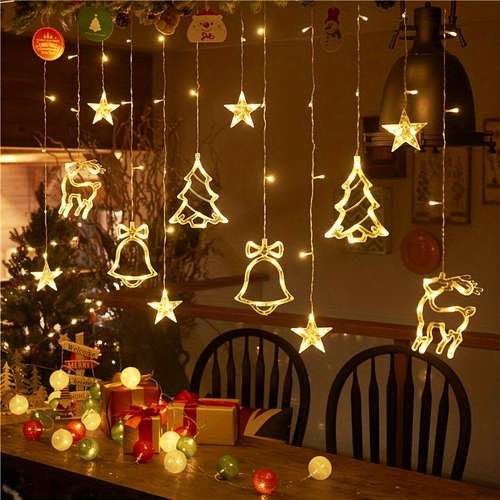 Arbre De Noël De Bureau En Fer Illuminé – Décoration Sapin 27 Cm Avec Cloches, Pour Table, Fenêtre