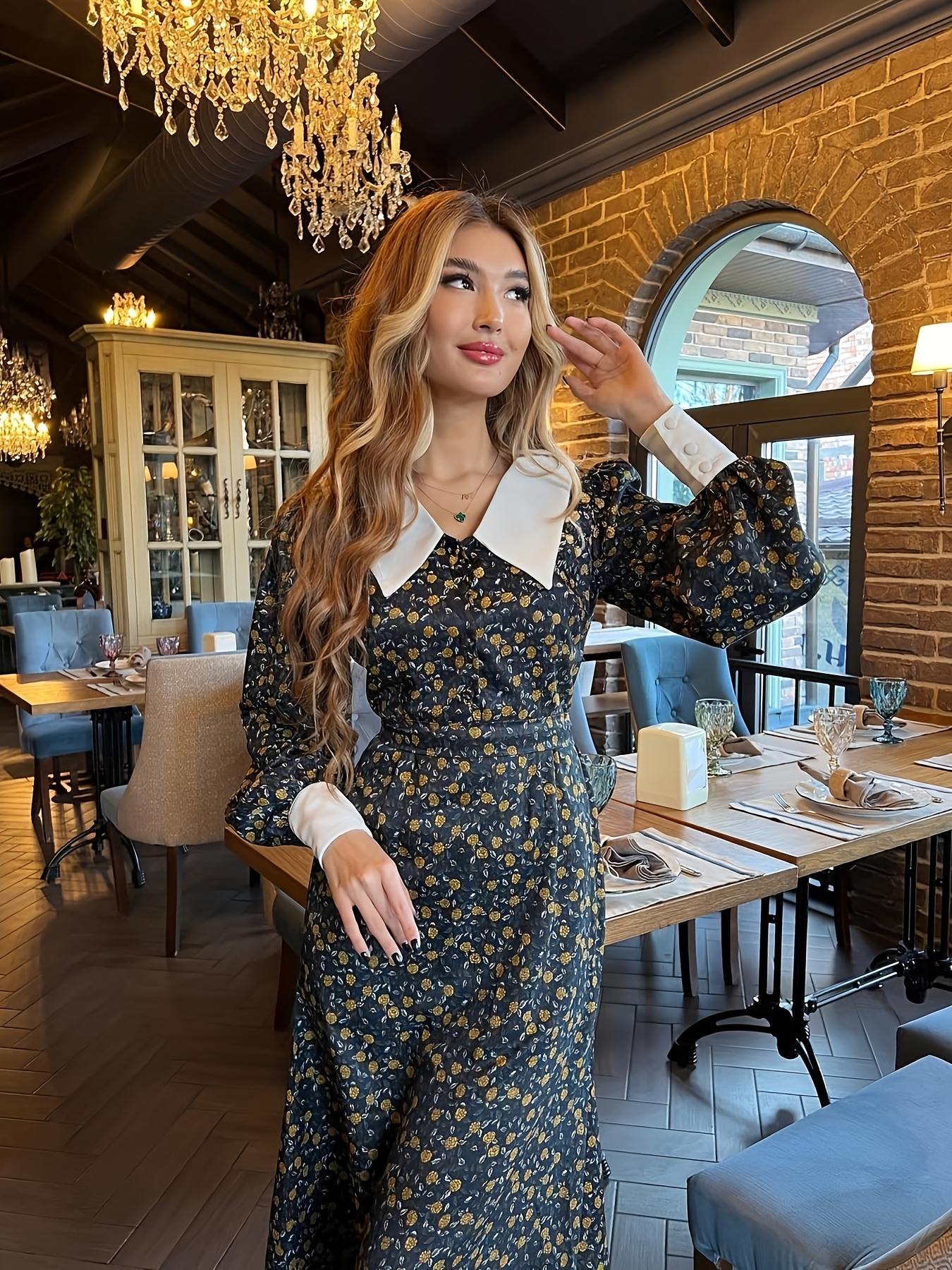 sachin and babi light blue dress Petite Wedding Guest Dresses main image 1
