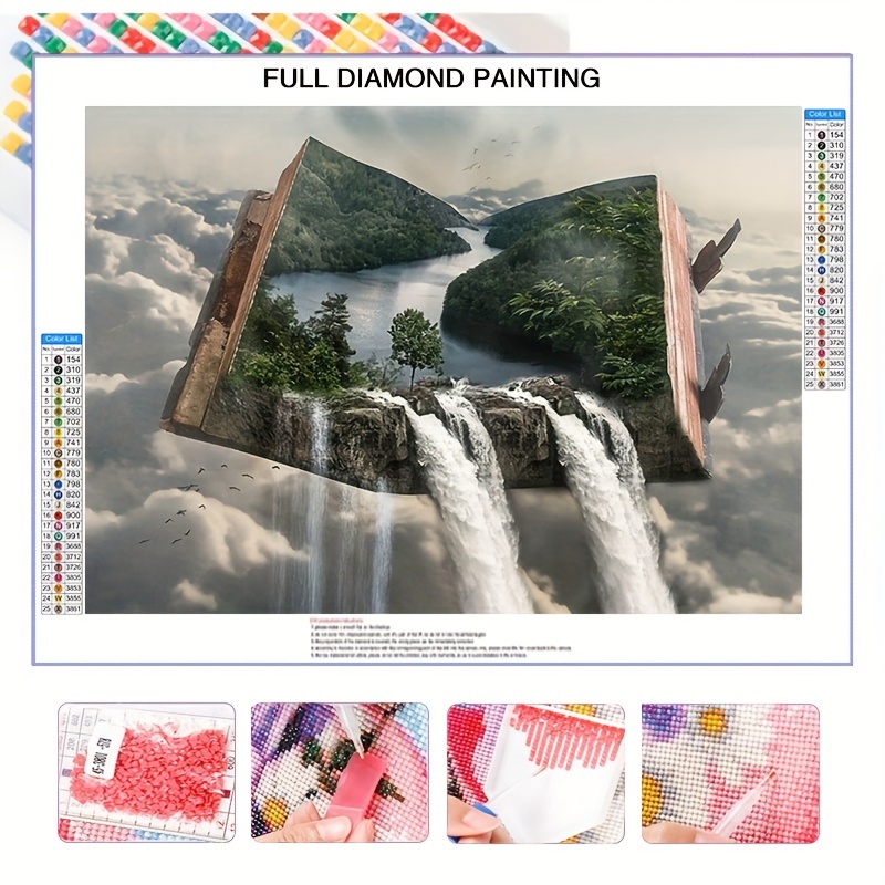 

5d Diy Diamond Painting For Adults And Beginners Frameless Landscape Diamond Painting For Living Room Bedroom Decoration 30*40cm