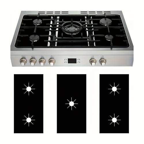3pcs heat resistant gas stove burner covers non clean reusable kitchen mats with high temperature resistant oil proof