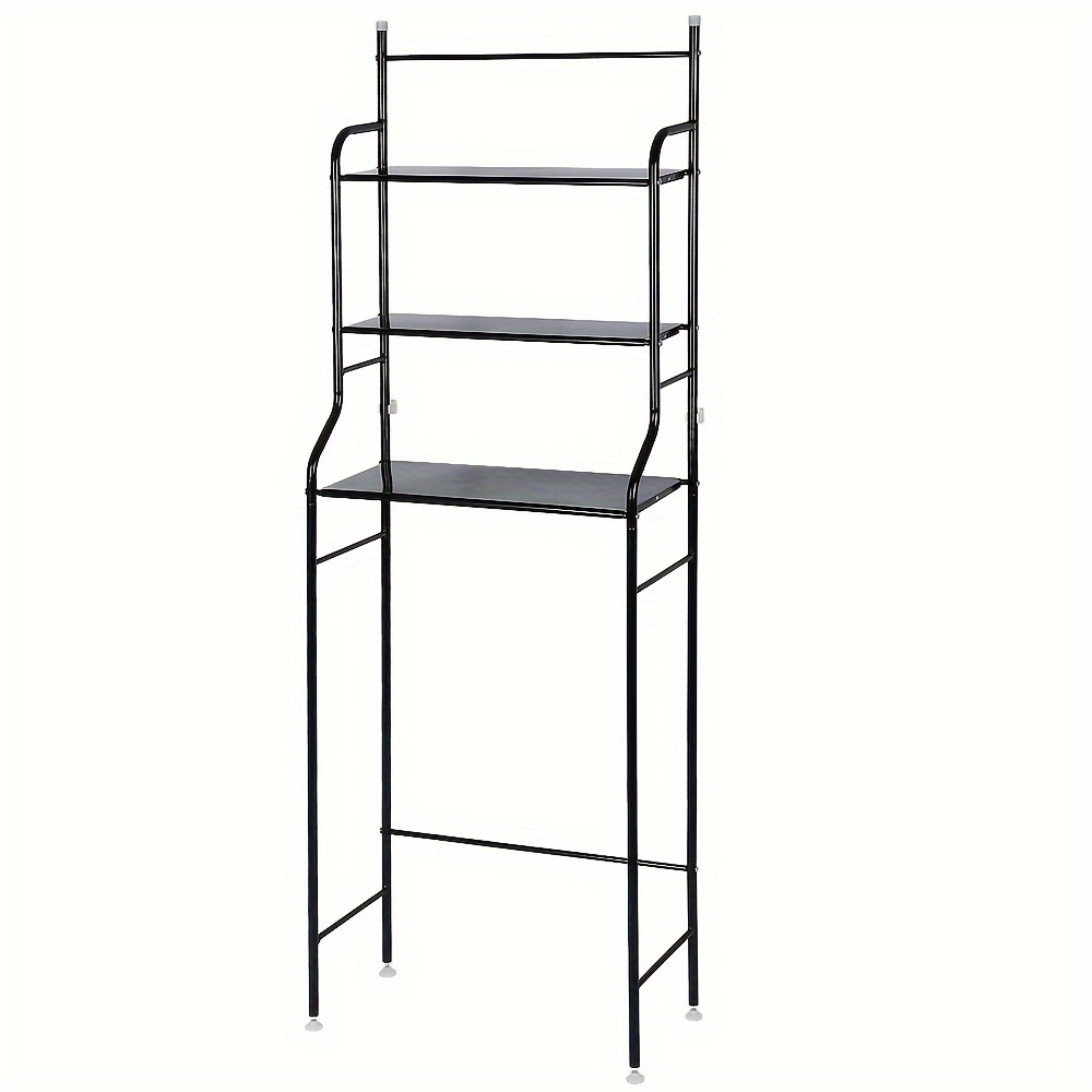 TEMU Armario de Almacenamiento Sobre el Inodoro 3 Niveles - Estructura Metálica con Superficie de Vidrio Esmerilado, 24.4"x13.4"x69.7", Organizador