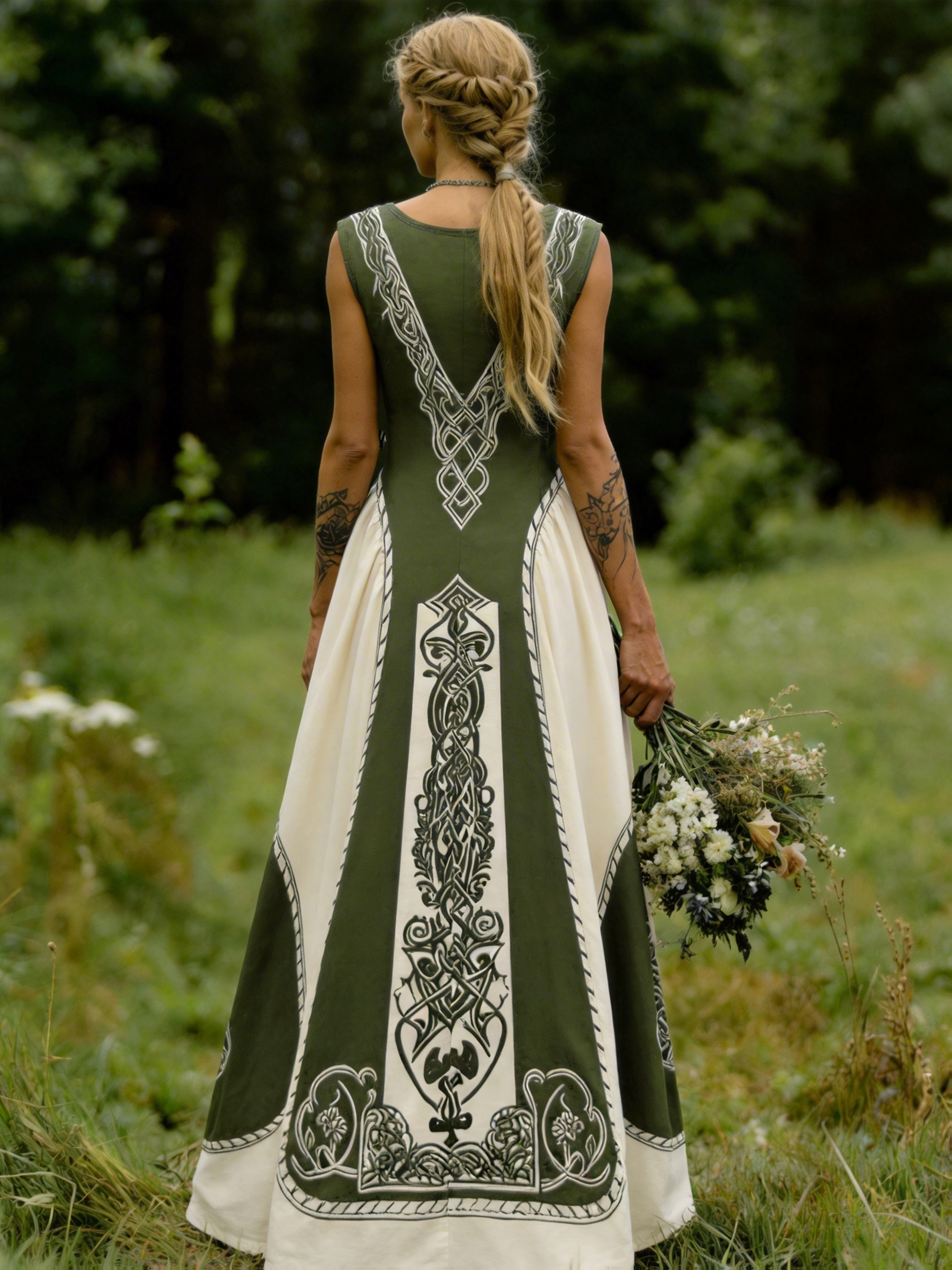 Women's Viking Celtic V-neck Sleeveless Maxi Dress - Stretchy Viking  Costume Suitable for Themed Parties, Historical Events & Casual Attire,  Machine Washable Elegant Dress with V-Neck (No *)