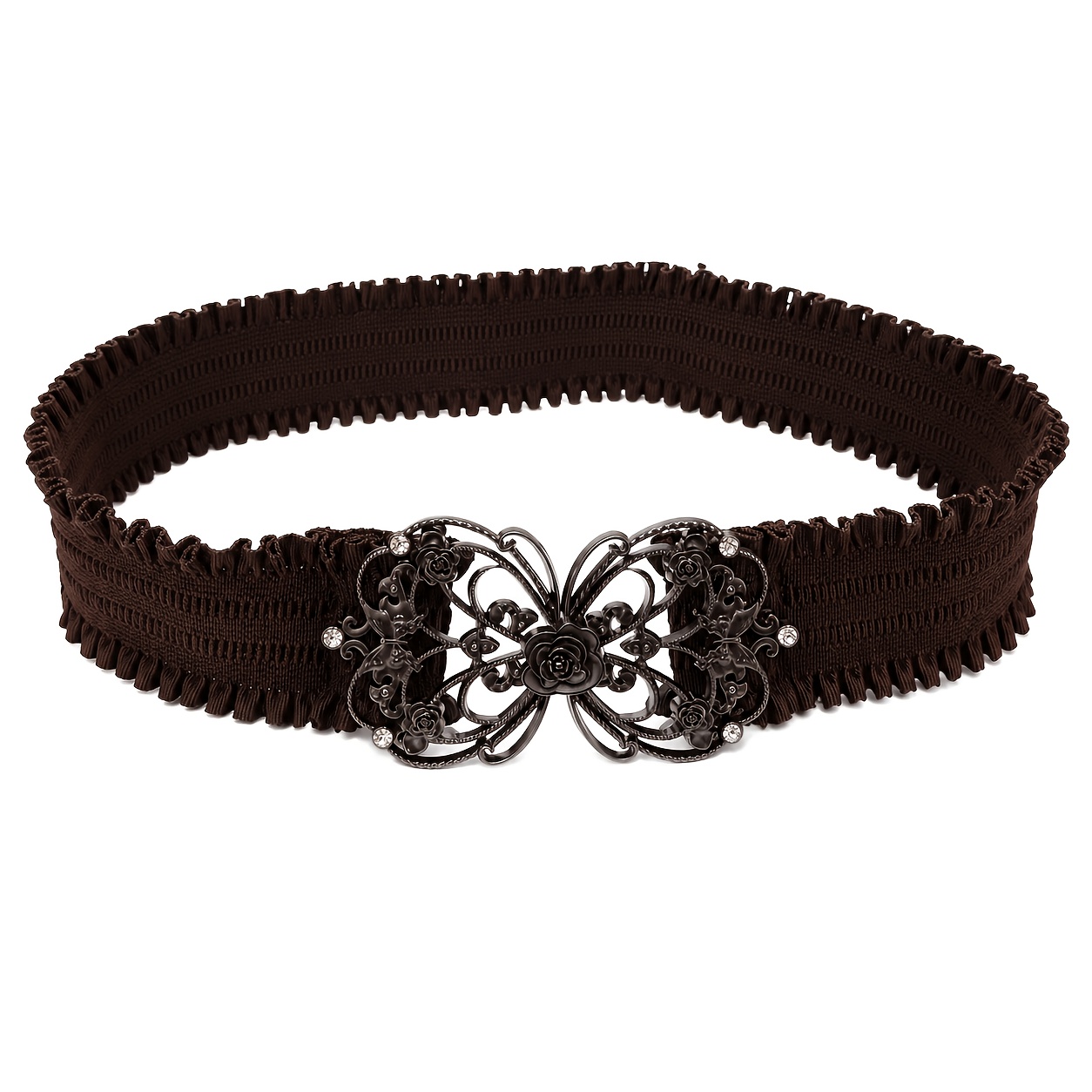 TEMU Women's Vintage Elastic Wide Waist Belt Stretch Waistband Decorative Belt For Dresses Shirts Fashion Matching Accessory
