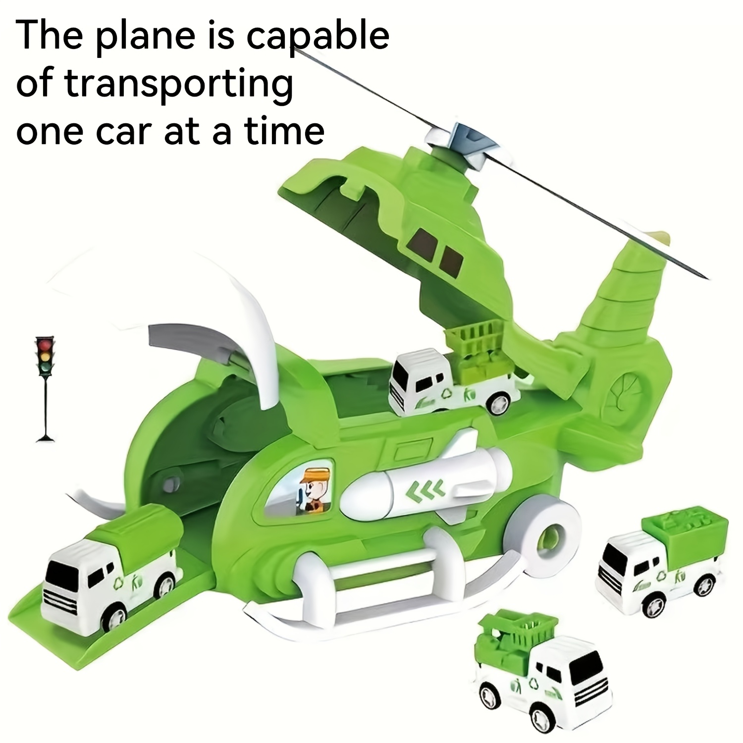 Transformable Toy Storage Vehicle Set with Pull-Back Garbage Truck