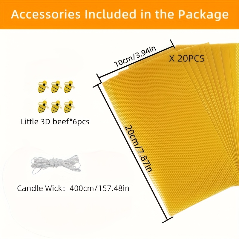 20pcs Yellow Beeswax Wax Tablets, Suitable For Diy Candle Enthusiasts To Make Shapes Of Candles, Suitable For Home Decoration, Christmas, Halloween, Holiday Gifts