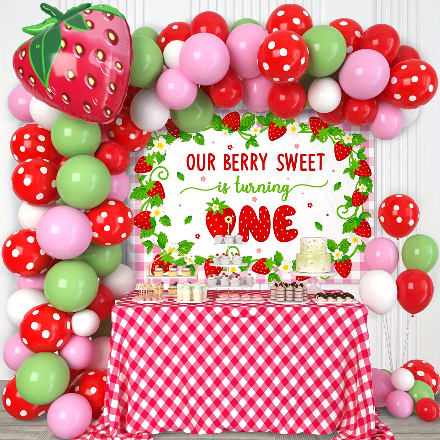 TEMU First Decoration First Set Backdrop Sweet 1 Backdrop Decor Kit Decorations