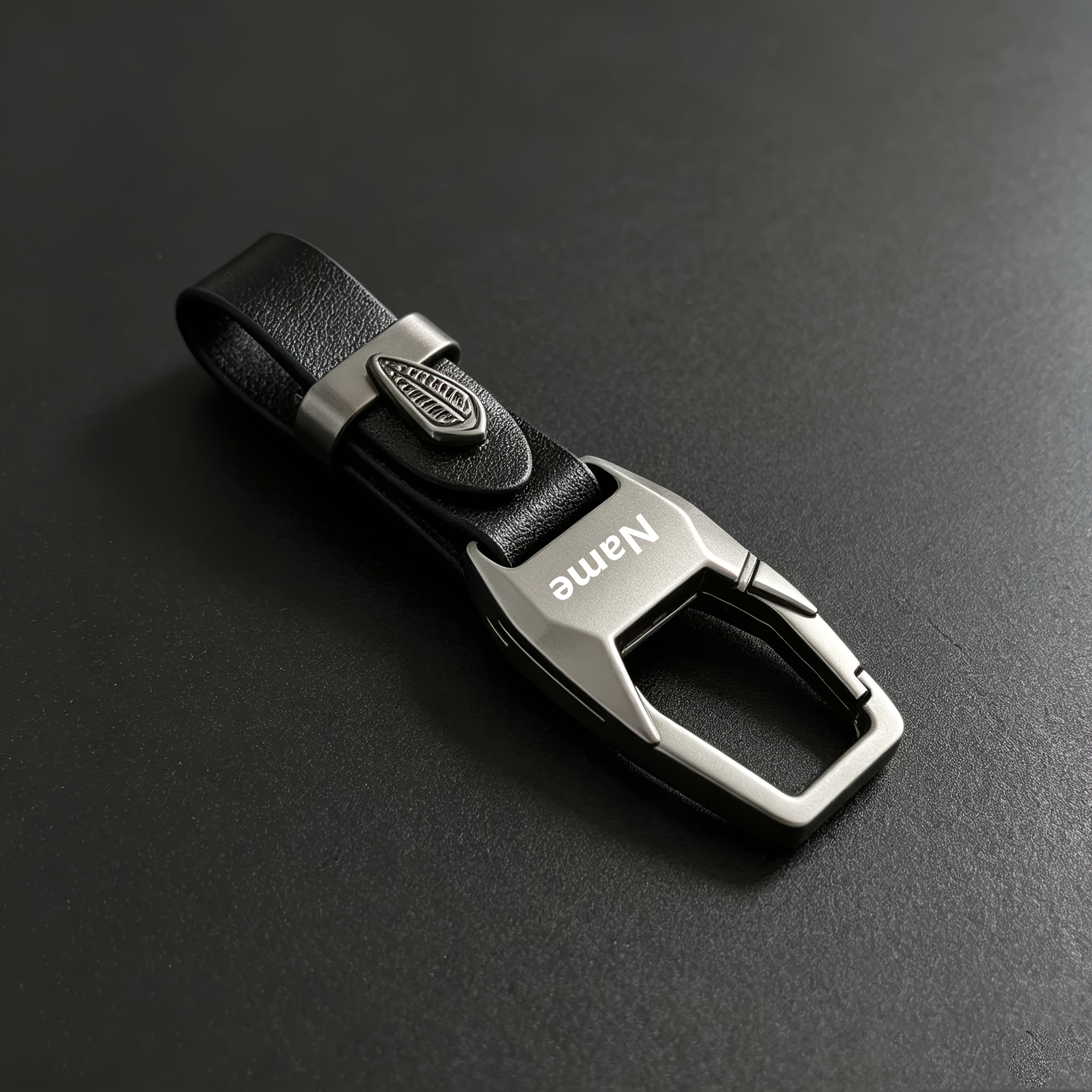 TEMU Custom Text Premium Keychain, Personalized Name Key Ring, Anti-loss Men' Multifunctional Key Chain, Durable , Suitable For Wedding Gifts, '