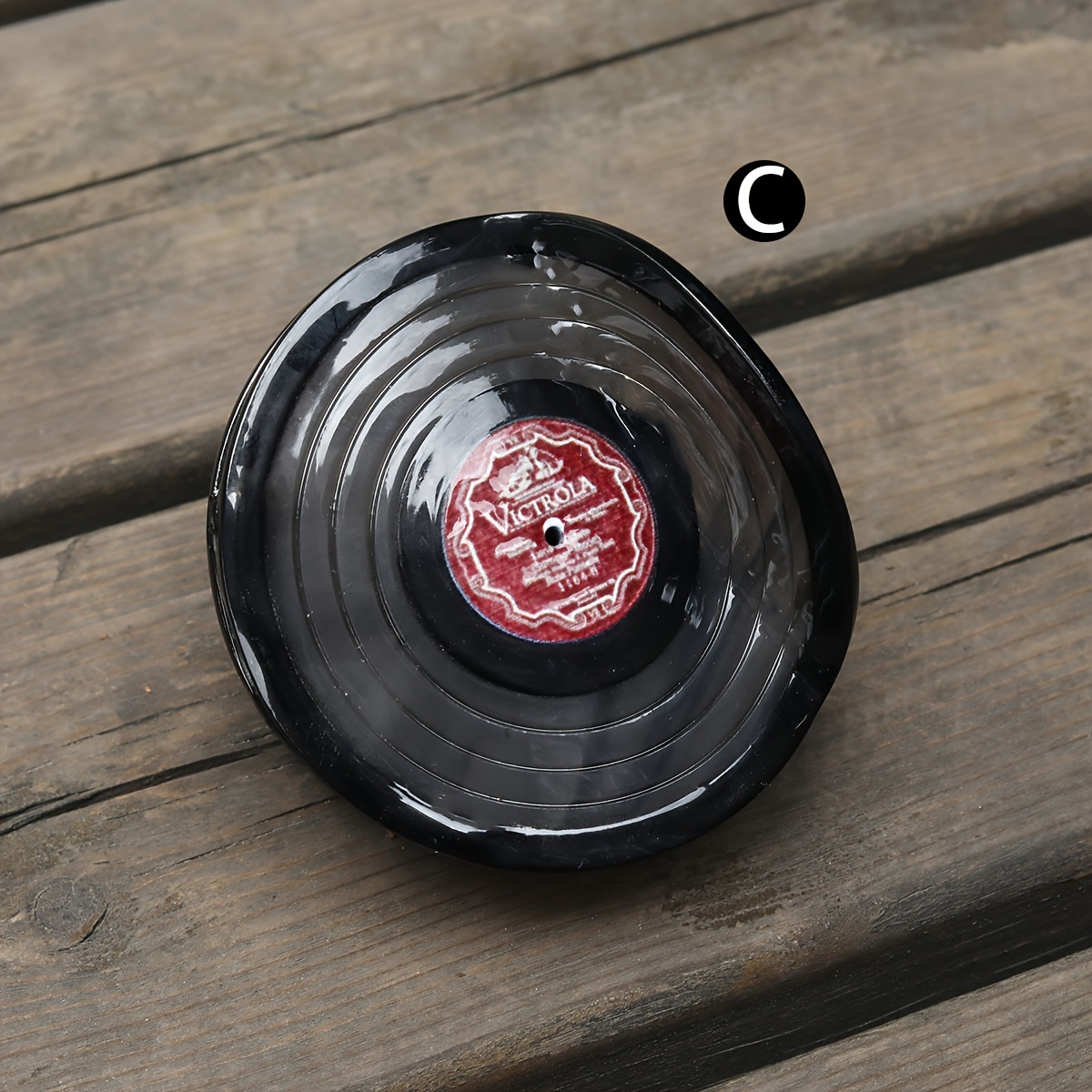 TEMU Pince à cheveux vintage de téléphone pour femmes, avec un design de boule disco et de disque vinyle