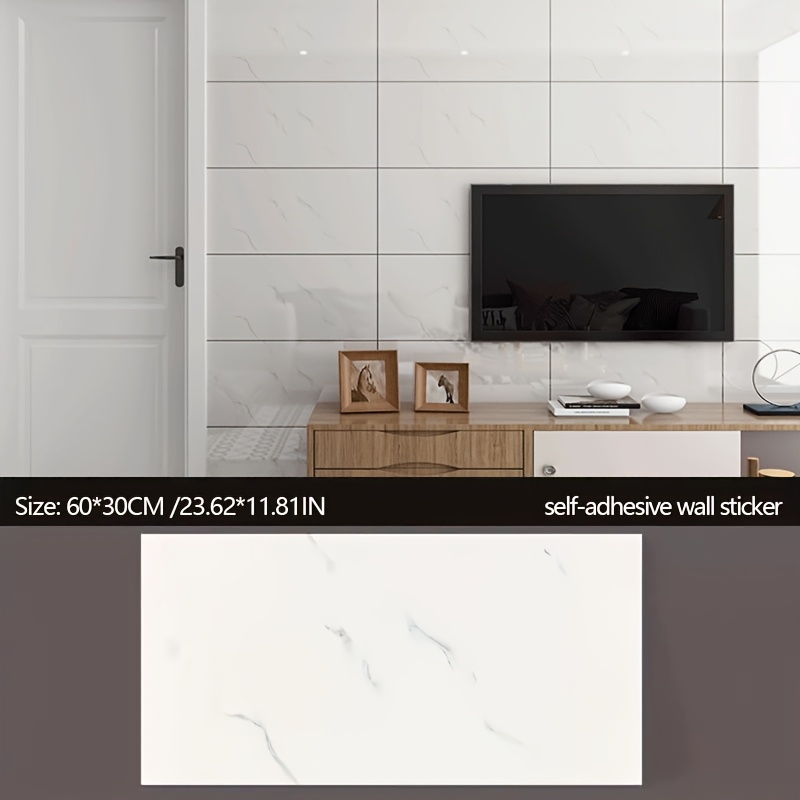 40pcs self wall stickers wall panels glossy removable wall stickers tile wallpaper oil proof stickers kitchen waterproof and oil proof heat resistant stickers suitable for kitchen bathroom wall renovation stickers details 2